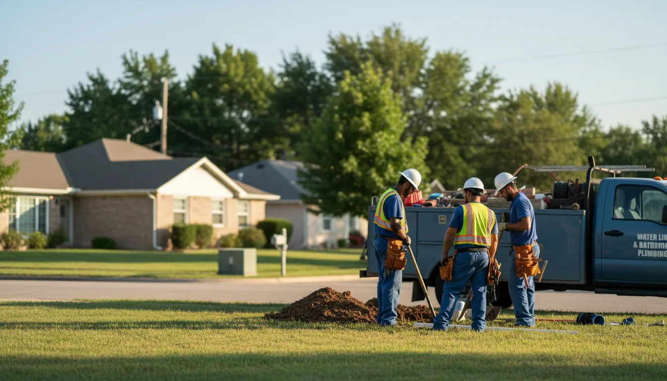 Residential water line and bathroom plumbing service in Colorado City, TX